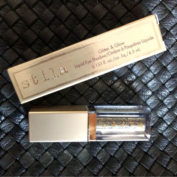 STILA - 🎉HP X 3🎉NWT - Glitter & Glow Liquid Eyeshadow “Molten Midnight”Sealed - Picture 3 of 12